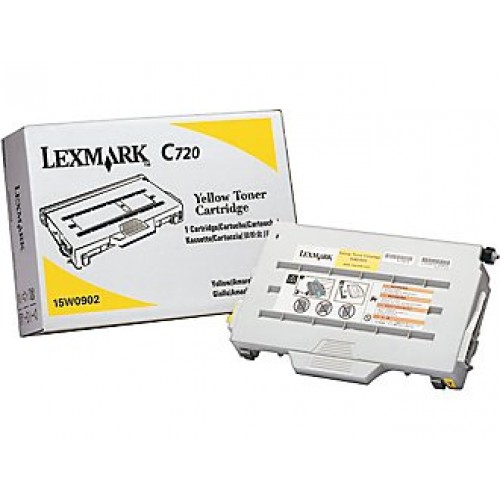 Original Genuine LEXMARK YELLOW TONER   15W0902 for Lexmark C720 Printers